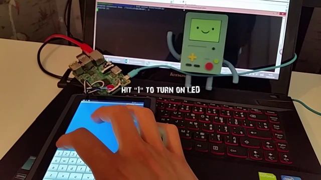 Using smart phone (Android) to control LED on Raspberry Pi 3 through Bluetooth connection