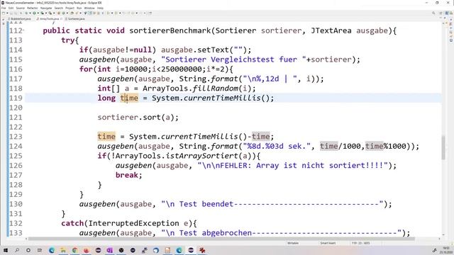 Theorie 2 2.3 Benchmarktest für Sortierverfahren