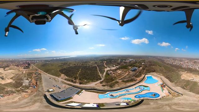 ЖК Санаторнай, ЖК Колизей, ЖК Европейский с дрона в формате видео 360 градусов. 5,7К