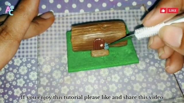 Miniature Log House | Polymer Clay Tutorial