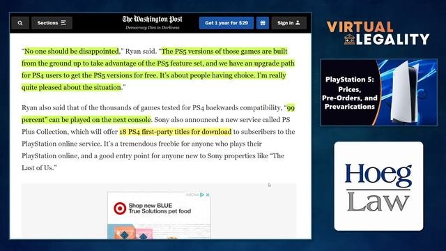 PlayStation 5: Prices, Pre-Orders, And Prevarications (VL316)
