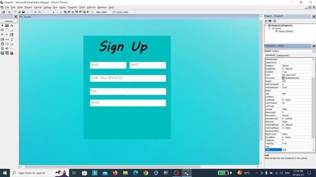 How to make attractive & Professional Sign Up Form in VB 6.0 | Singup form design in vb #css #html
