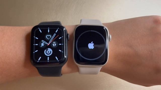 Apple Watch Series 7 Polarstern 45 mm Unboxing Einrichtung Schutzfolie anbringen Vergleich Watch 6