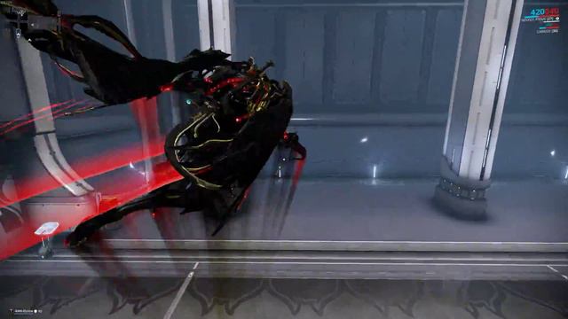 Warframe experienced movement demonstration, multi wall hops