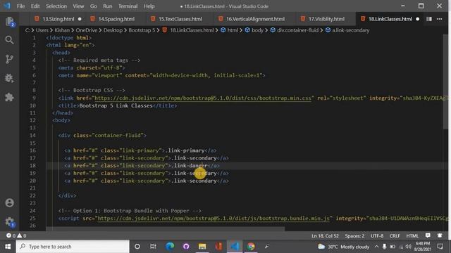 Bootstrap 5 colored link classes.