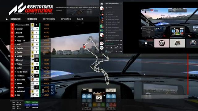 LFM Kyalami Serie de resistencia Equipo MRT eSports Ferrari 296 GT3