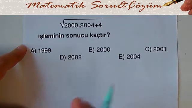 Mutlaka İzle  Matematiği Alt Üst Eden Bilgilerle Soru Çözümü