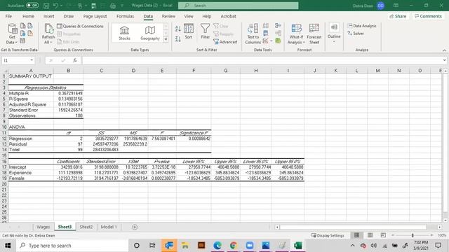 Discussion 6: Using Multiple Regression in Excel for Predictive Analysis