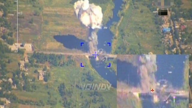 💥Новый удар высокоточной ракетой Х-38МЛ воздушного базирования по частично разрушенному мосту через