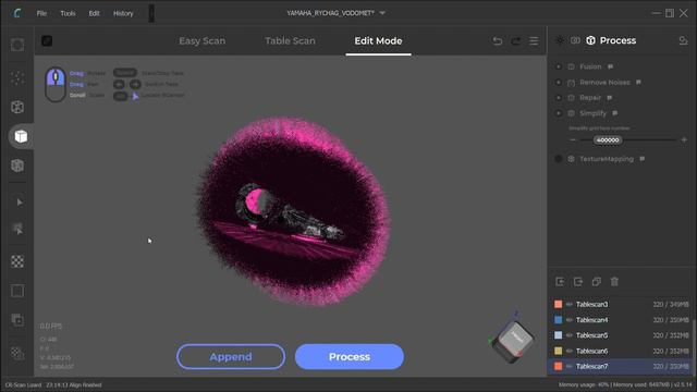 Процесс создания 3Д 3D скана объекта и дальнейшее применение в моделировании YAMAHA  гидроцикл