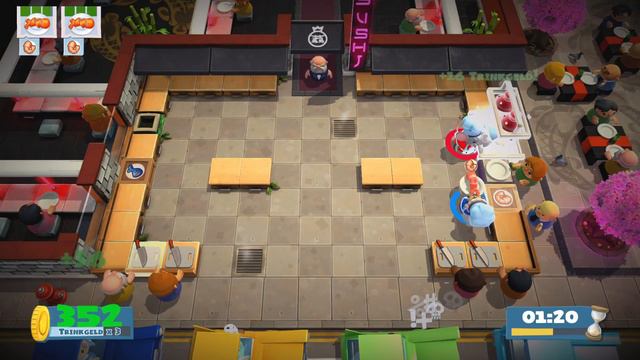 Overcooked 2  Level 1-1 3 Stars 2 Player Coop
