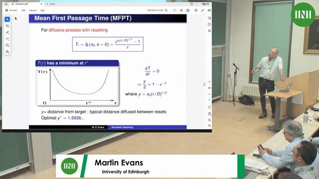 Prof. Martin Evans | Stochastic resetting: how to avoid wandering off in the wrong direction
