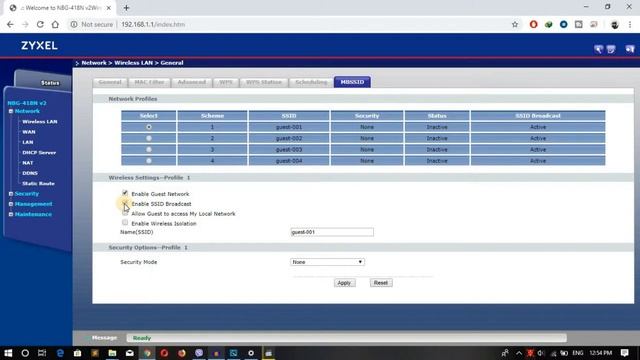 How to Create Multiple SSID In ZyXEL NBG418n V2 Router   2024