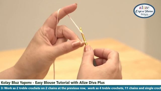 Kolay Bluz Yapımı - Easy Blouse Tutorial with Alize Diva Plus