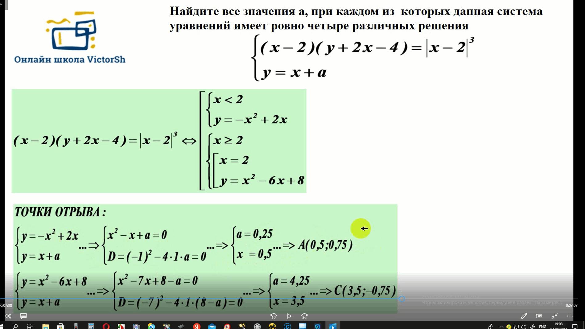 CИСТЕМА УРАВНЕНИЙ С ПАРАМЕТРОМ. ГРАФИЧЕСКАЯ ИНТЕРПРЕТАЦИЯ. Подготовка к ОГЭ и ЕГЭ.