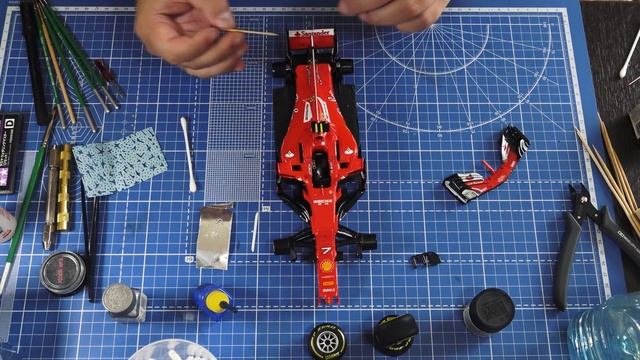 Ferrari SF70H сборка модели в масштабе 120 от Tamiya ФИНИШ