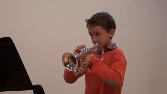 Mathis NEGRIE, 9 ans, jeune élève en trompette de Dominique GONZALES