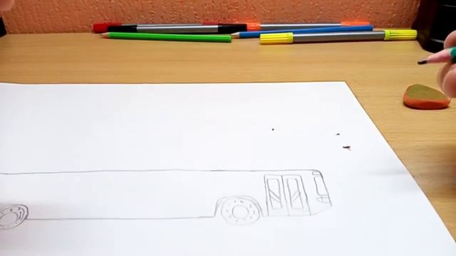 Как нарисовать хоть какой то автобус...how to drove the bus