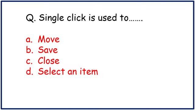 COMPUTER OBJECTIVE QUESTION AND ANSWER  QUIZ  WORKSHEET FOR CHILDREN