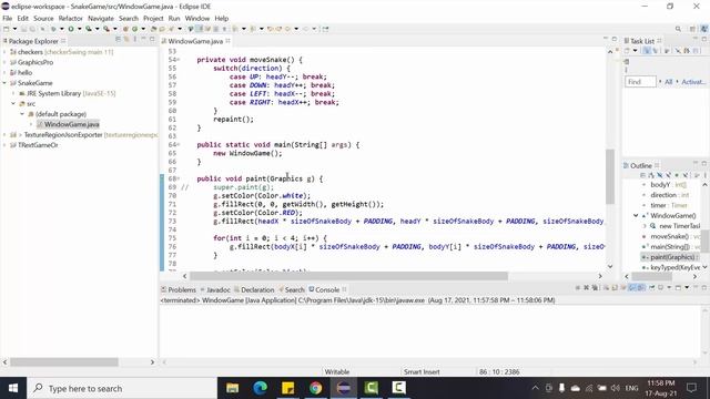 Snake game java tutorial - Part 4