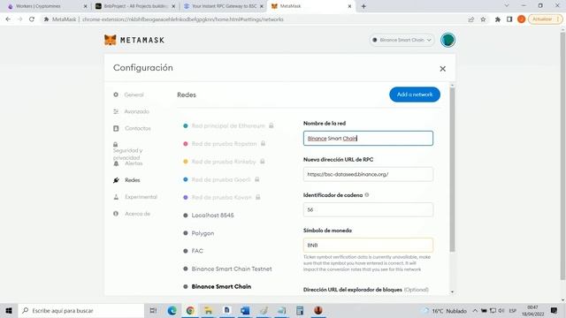 Como cambiar el RPC de la BSC en MetaMask (PASO A PASO)