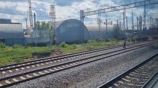 Линия D1. Москва (Белорусский вокзал) - Беговая на ЭГ2Тв-030 "Иволга-2.0". 19 июня 2024г.