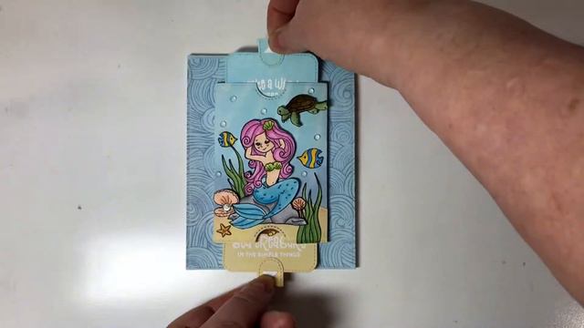 Mermaid Double Slider Surprise Card