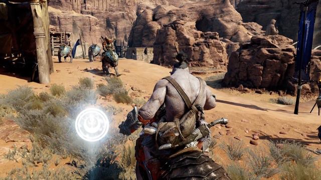 SHADOW OF WAR - UNIQUE HUNTERS REINFORCE & AMBUSH IN NEMESIS DESERT DIFFICULTY GRAVEWALKER