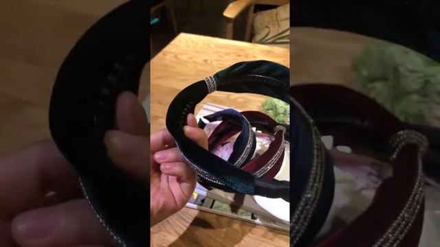 Женская бархатная повязка на голову, элегантная голову со стразами и узлом, аксессуар для волос