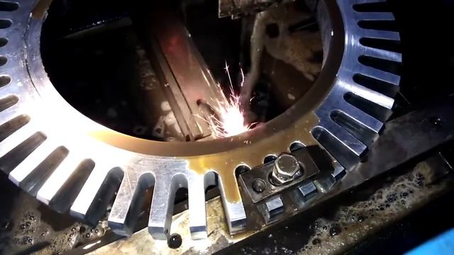 Шпоночные пазы в роторе на станке DK7740