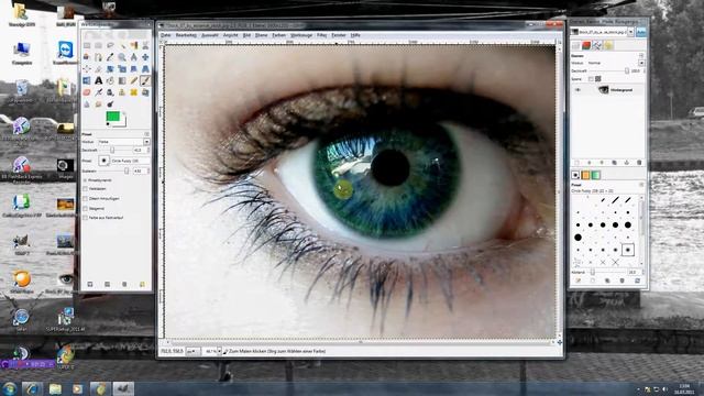 Gimp 2.6 Auge Einfärben