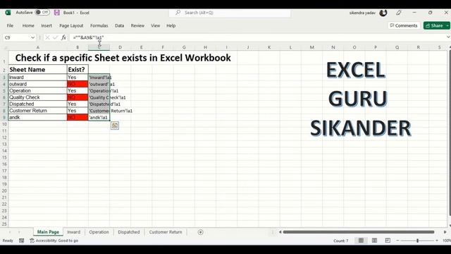 check if a specific sheet exists in excel workbook,ms excel