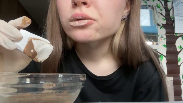 Васильполье в пасте из красной узбечкиchalk moorasmr chalk cranch wet асмр глина мел