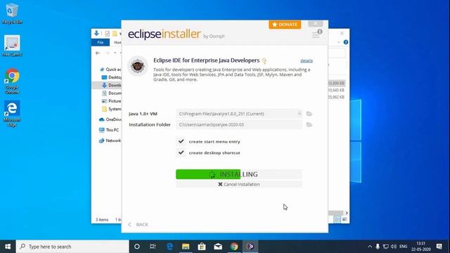 Install Eclipse IDE 2020-03 for Java EE Developer with Apache Tomcat Server on Windows 10