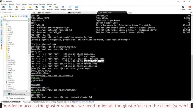Step by Step process to access the gluster volume from the client