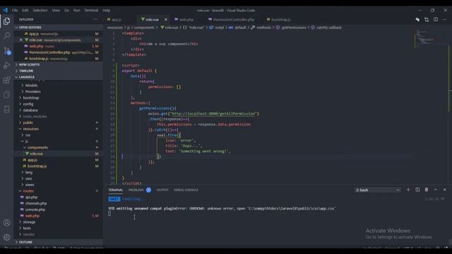 Laravel 8 Admin Panel with Roles and Permission - Part 15 Using Axios