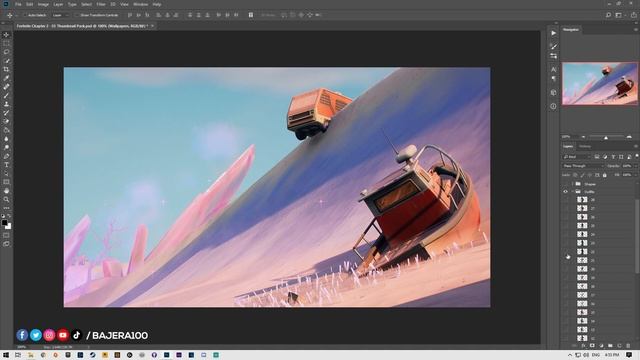Fortnite Chapter 2 - Season 5 Thumbnail Pack  Photoshop Template
