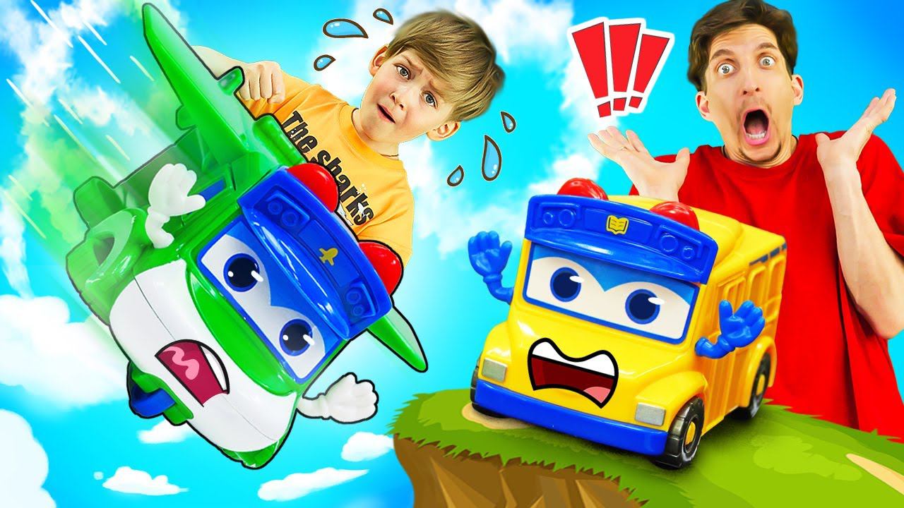 Кем может работать Автобус Гордон?! Игры для детей в машинки и самолетики - игрушки GoGo Bus