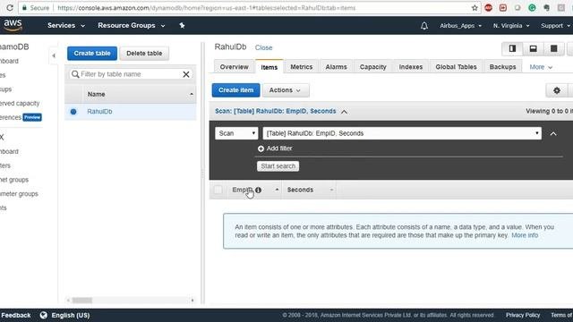 Introduction To Amazon Web Services [AWS]- Creating A DynamoDb Table