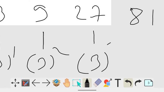 Identify the incorrect combination: 3, 9, 27, 81, 249