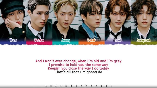 P1Harmony Fall In Love Again Prod. by C. Tricky Stewart  Believve Lyrics  ShadowByYoongi