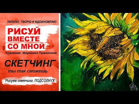 Скетчинг: подсолнух
