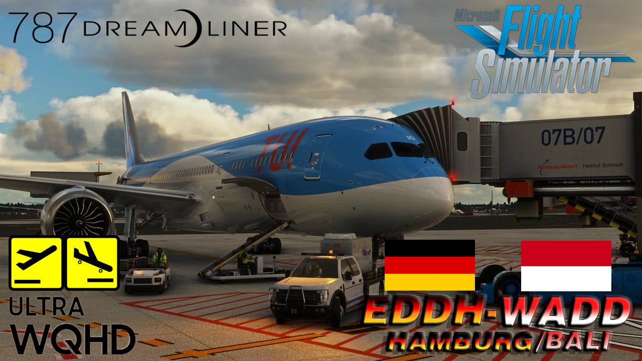 MSFS2020 | BOEING 787-9 Dreamliner | FULL FLIGHT EDDH - WADD Hamburg/Denpasar