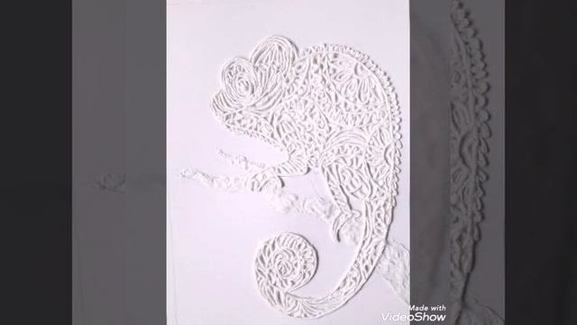 Интенсив. Декоративное панно в технике пейп-арт Хамелеон