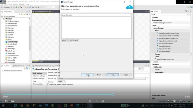 01 How to load On-prem CSV file to Azure Data Lake(blob storage) using Talend Big Data Open Studio
