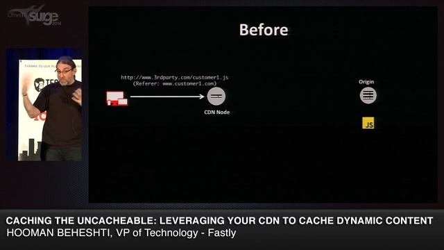 Surge 2014: Hooman Beheshti  Caching the Uncacheable: Leveraging Your CDN to Cache Dynamic Content