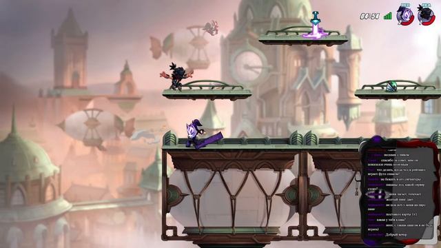 Отвечаю на вопросы и почти молча играю  BRAWLHALLA