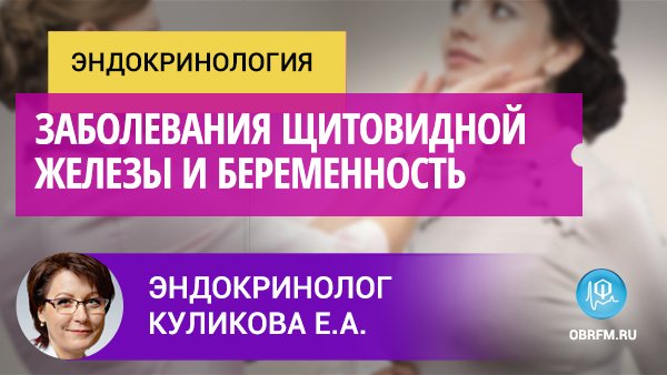 Эндокринолог Куликова Е.А.: Заболевания щитовидной железы и беременность