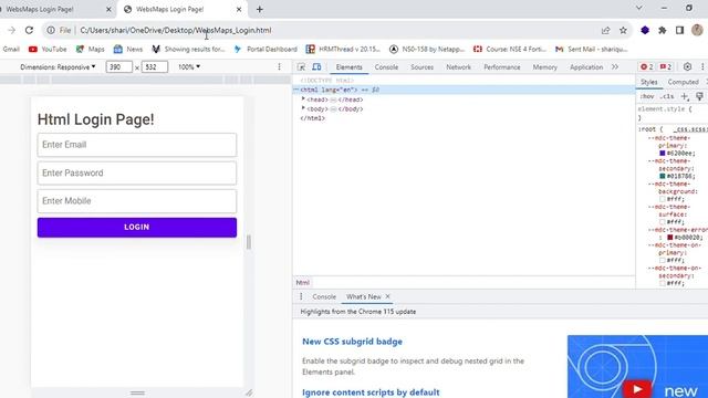 2nd Video Output How to Design Html Login Page, Bootstrap Login Page. #india #education #canada