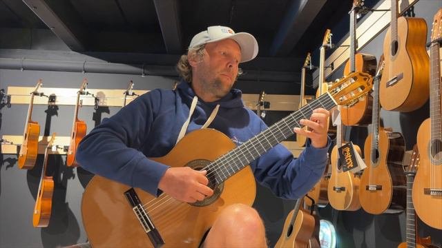Overview of two guitars - Juan Hernandez Model Torres  Manuel Adalid Model 12 Cedar